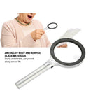 5X/10X Handheld Magnifier Reading Magnifying Glass 12 LED Lights Jewelry VUD