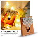 17 Keys Spruce Thumb Piano Mbira Reindeer Kalimba with Tuning Hammer Stickers