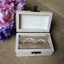Wooden Heart Wedding Ring Jewelry Box Rustic Ring Storage Container Case