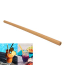 1Pc Wood Straws Organic Bamboo Pattern For Party Wedding Biodegradable MO