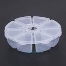 2Pcs Empty Nail Art Rhinestone Beads Storage Case Display Box Clear Compartments
