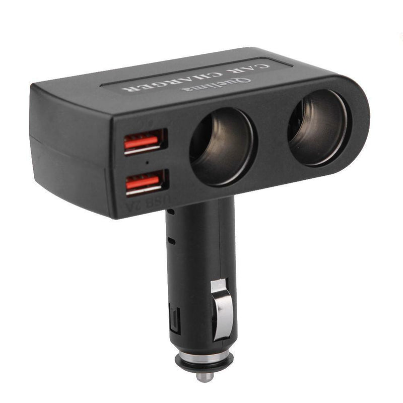 Quelima QC 3.0 USB Car Charger Cigarette Lighter Socket Splitter Power Adapter