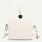 Fashion Women Shoulder Handbag PU Leather Solid Color Crossbody Bag (White)