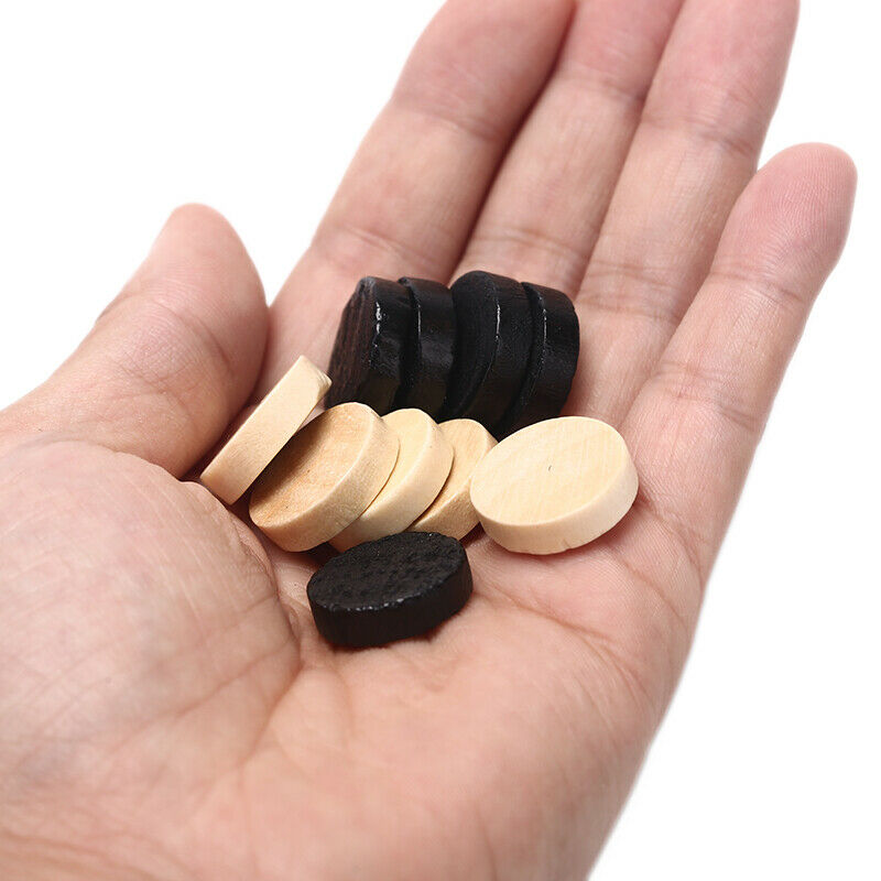 30Pcs Checkers Chess Piece for Kids Board Game Learning Camping With 2pcs Di Kw