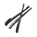 3x Double End Wire Brush Set Brass Nylon Stainless Bristle Cleaning CleanerME