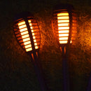 2pcs Solar 12LED Flame Light Outdoor Flickering Torch Lights Landscape Lamp A