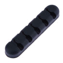 Silicone Desktop Charger Cable Wire Clip Holder Cord Line Organizer(Black)