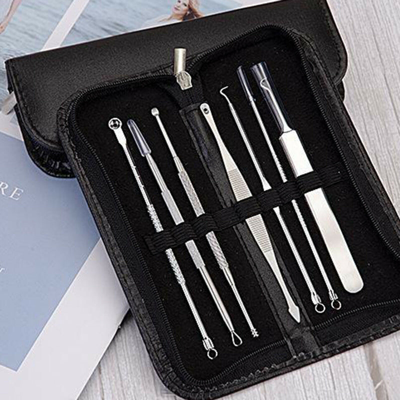 7x Facial Care Blemish Blackhead Remover Clip Acne Needles Pimple Extractor