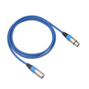 3 Pin XLR Male to Female Extension Cord Cable Audio Wire Mic Amplifier Blue
