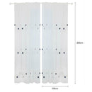 Star Embroidered Living Room Half Blackout Curtain Bedroom Window Blinds