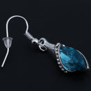 1Pairs Rhinestone Crystal Teardrop Dangle Earring Blue