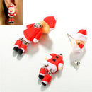 Christmas Santa Claus Earrings Handmade Polymer Clay Ear Stud Earrings JewelryJR