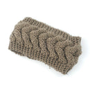 Women Lady Girls Knitted Twist Crochet Hair Band Ear Warmer Khaki U8B6