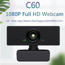 1080P Full HD Web Camera USB Plug n Play Widescreen Built-in MIC Webcam