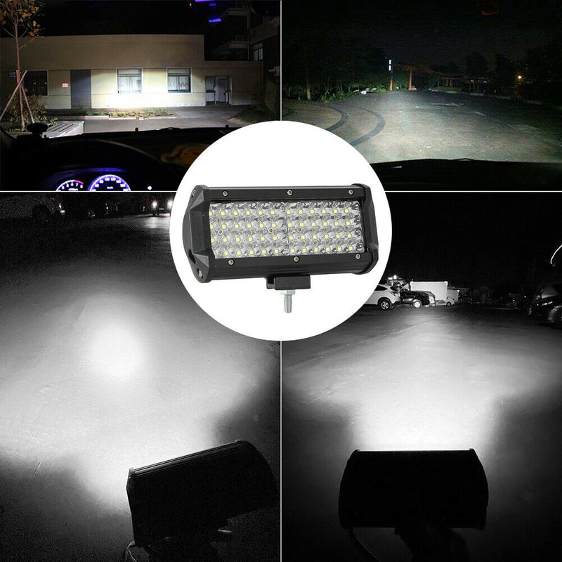 7 inch 144W Offroad LED Light Bar Work Spot Driving Fog Lamp for Truck SUV ATV