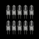 10Pcs G4 Base Halogen Bulbs Warm White Light Clear Capsule Lamp DC 12V 2Pin