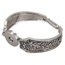 1PC Snap Bracelet Fit Snap Button Carve Flower Magnetic Tube Bar Clasp 19cm