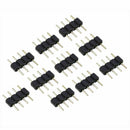 4X(50Pcs 4 Pin Rgb Led Strip Male Plug Adapter Connector for 3528 5050 StriP1K5)