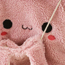Baby Girl Kids Clothes Fleece Thicken Hoodie Crossbody Bag (Pink 12-18M)