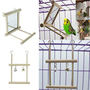 2x Parrot Cage Mirror Toys Bird Ladder Swing for Macaw African Greys Parakeet
