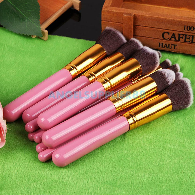 Pro 10pcs Makeup Brushes Set Powder Foundation Eyeshadow Eyeliner Lip Brush kits