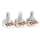 3 pcs A250k Guitar Potentiometer Split Shaft Pots Audio Tone Switch Controlã€NME