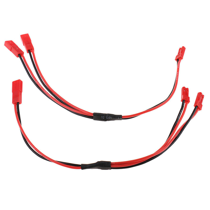 2pcs RC Lipo Battery Cable Male & Female 1:2 Y Splitter 20AWG JST Plug
