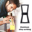 Aluminum Alloy Dovetail Gauge Wood Marking Connection Ruler for Woodworking