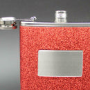 Outdoor Portable 8oz Stainless Steel Wine Whiskey Flagon Red Hip Flask