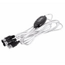 USB IN-OUT MIDI Interface Cable Converter PC to Music Keyboard Adapter Cord ME