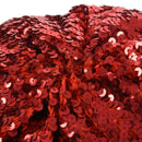 Lady Costume Stretch Sparkly Shining Sequin Beret Beanie Hat red F9J7