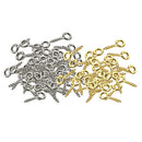 200pcs White K Screw Eye Pins Eyelets Screw for Keychain Jewelry Assortment