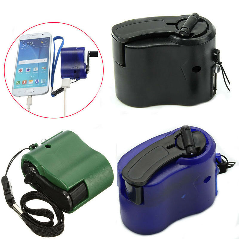Portable Hand Crank Wind Up USB Cell Phone Emergency Charger For Camping-Hiking