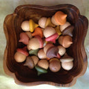 50 Pieces Natural Wood Acorn DIY Natural Wooden Acorn for Arts Crafts Kid