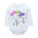 Autumn Long Sleeve Cute Baby Rompers Cotton Jumpsuit (Pink Horse 0-6M) A