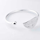 Simple Fashion stamped ball feather leaf bracelets jewelry bangles For wome O6I9