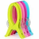 4 x Large HQ Assorted Beach Towel Pegs - Secure Sun Lounger Deluxe Edition  Y6U8
