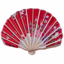 Flower Printed Lady Portable Folding Hand Fan Art Gift