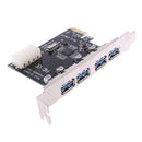 4 port USB 3.0 PCI-e expansion card PCI express PCIe USB 3.0 hub adapter Z-ME