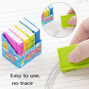 4 Pcs / Pack Book Style Pencil Eraser Kid Stationery School Office Supply