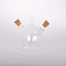 Double Outlet Kitchen Glass Oil Jar Vinegar Bottle Pot Sauce Cruet Dispenser