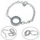 High Quality Alloy Frame Bracelet Floating Chain Jewelry Women Girls Gift