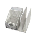 Simple and Stylish Metal Grid Creative Home Office Finishing Storage Pen Holder