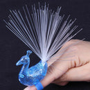 New Novelty LED Flash peacock finger lights kids luminous colour rings chil K3D9
