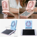 Portable Mini Handheld Fan Foldable Rechargeable with Vanity Mirror Fan for G8K6