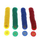 Poker Game Tokens, 160 Pack of Plastic Value Chips, 36mm Counting Markers for
