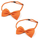 Dog Cat Pet Collar Accessory Bow Tie Necktie Orange 2 Pieces C7I7