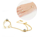 Accessories Festival Jewelry Geometric Rhinestone Finger Siamese Women Bracelet