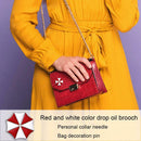 Creative Red White Hit Color Brooch Badge Umbrella Pins Jacket Jewelry Gift