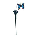 Set of 2 Garden Stakes Automatic Fluttering Butterfly & Bird Stakes Yard Plant